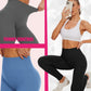 Leggings - Cropped High-waisted Seamless Solid Black