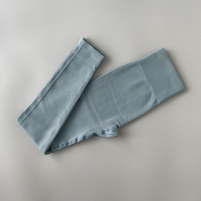 New Leggings Outer Wear Spring And Summer Women's Clothing Solid Color Stretch Tight Sports Pants Yoga Fitness Thread Trousers